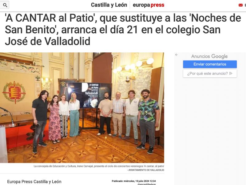Noticia concierto Valladolid