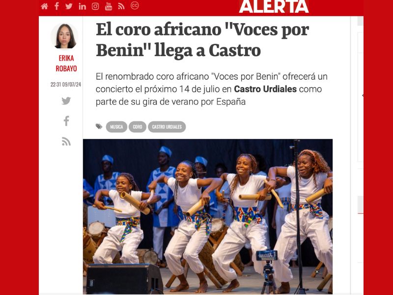 Noticia en Alerta del concierto De Castro