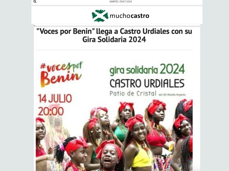 Noticia CastroUrdiales. Voces por Benin